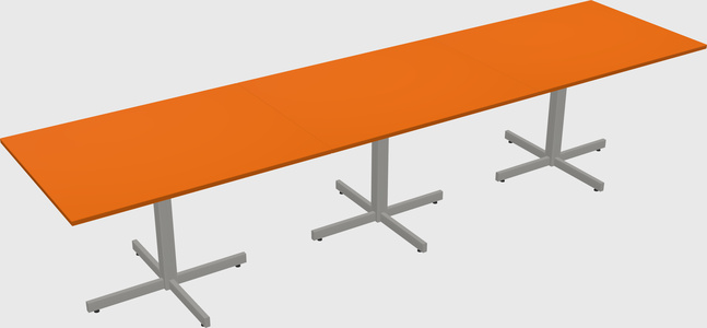 Table with metal base