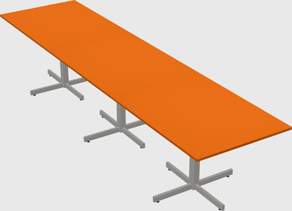 Table with metal base