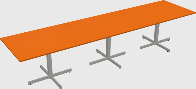 Table with metal base