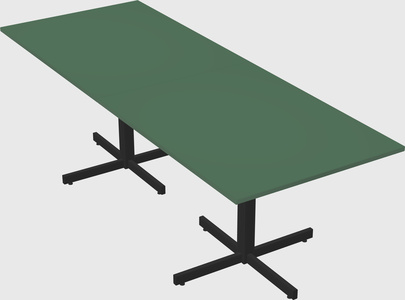 Table with metal base