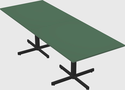Table with metal base