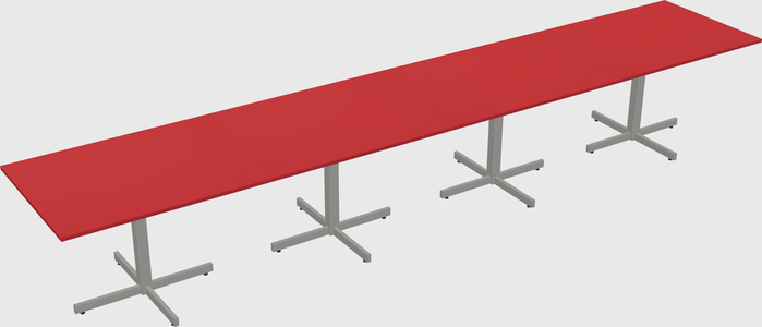 Table with metal base