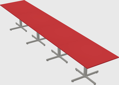 Table with metal base