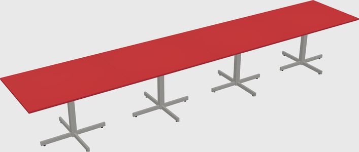 Table with metal base