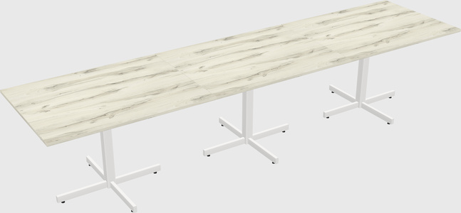 Table avec base en métal