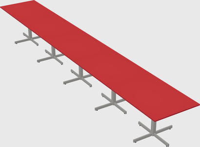 Table with metal base