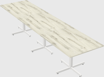 Table with metal base