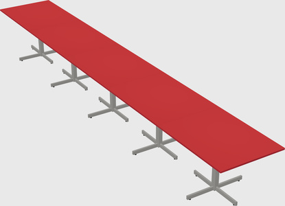 Table with metal base