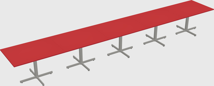 Table with metal base