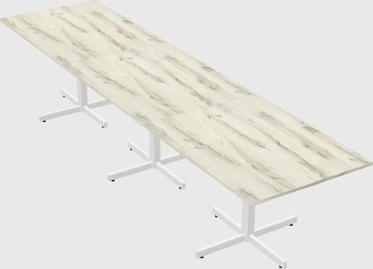 Table with metal base