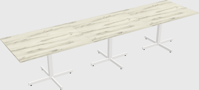Table with metal base
