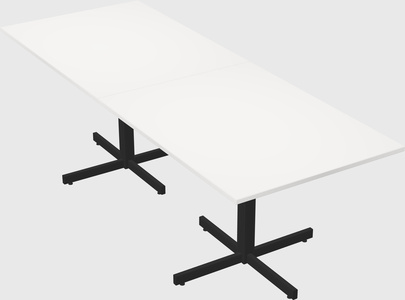 Table with metal base