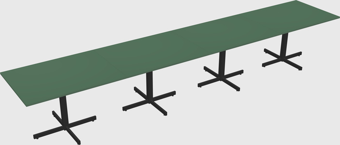 Table with metal base