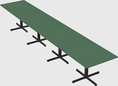 Table with metal base