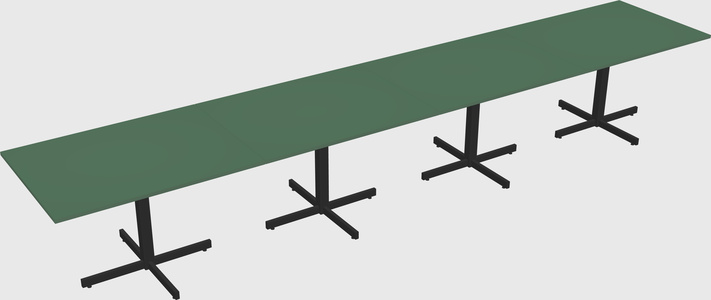 Table with metal base