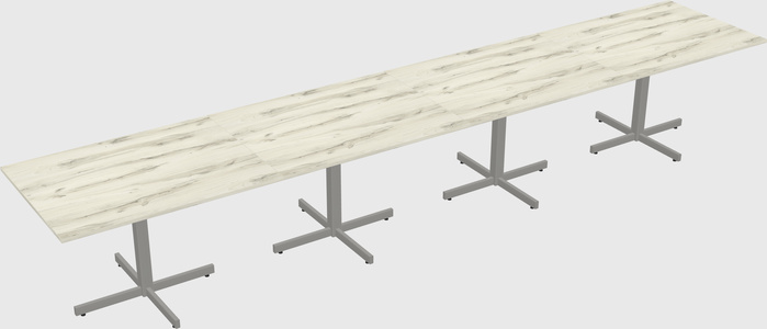 Table with metal base
