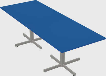 Table with metal base