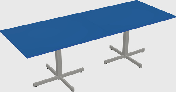 Table with metal base