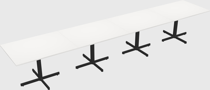Table with metal base
