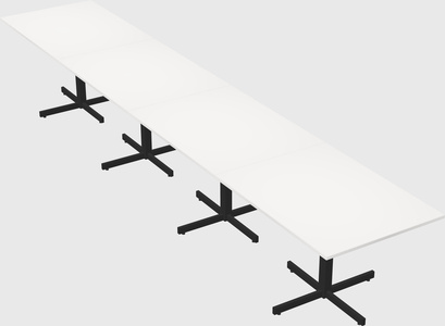 Table with metal base