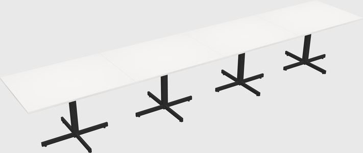 Table with metal base