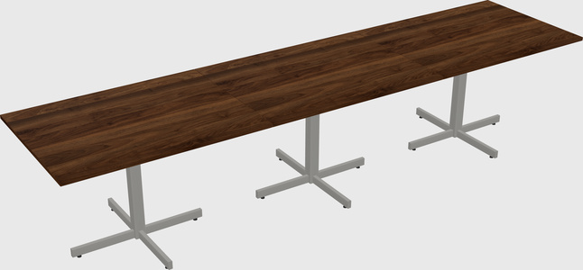 Table with metal base