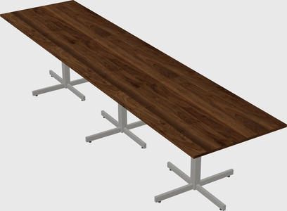 Table with metal base
