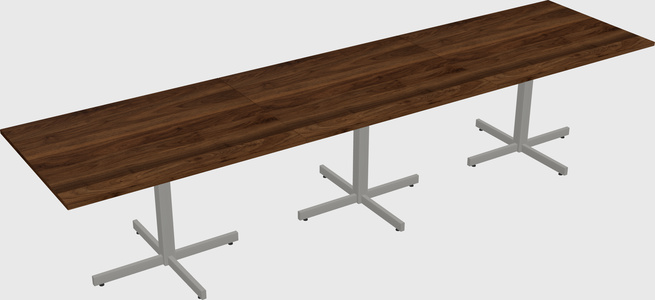 Table with metal base