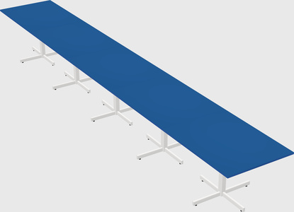 Table with metal base