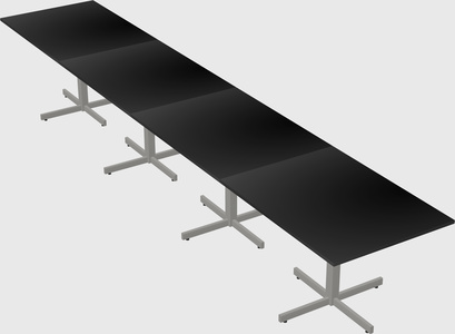 Table with metal base
