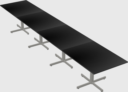 Table with metal base