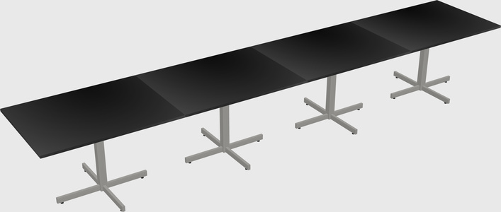 Table with metal base