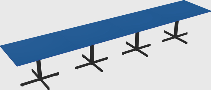 Table with metal base
