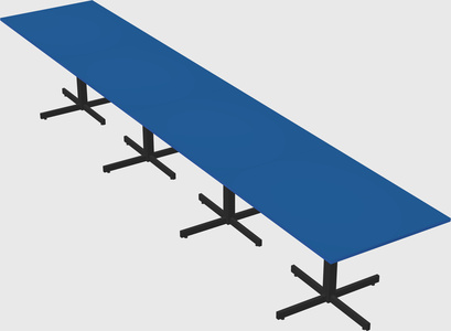 Table with metal base