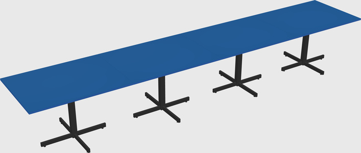 Table with metal base