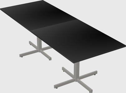 Table with metal base