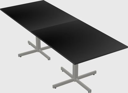 Table with metal base