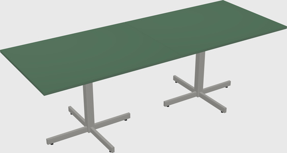 Table with metal base