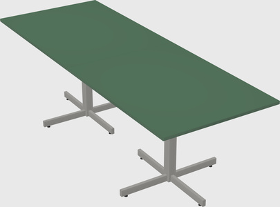 Table with metal base