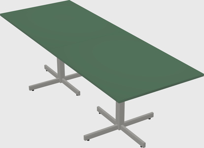 Table with metal base