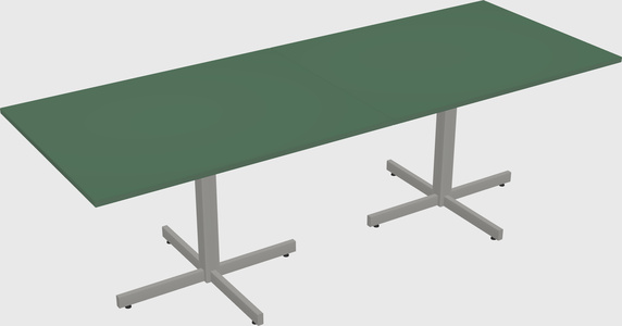 Table with metal base
