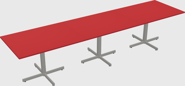 Table with metal base