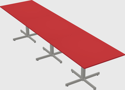 Table with metal base