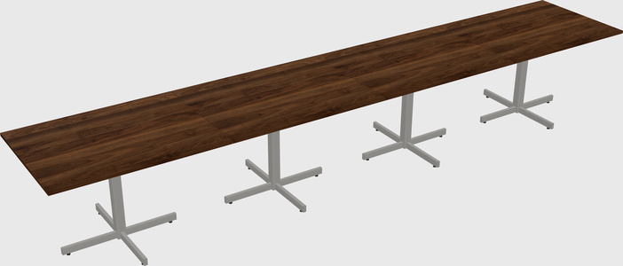 Table with metal base