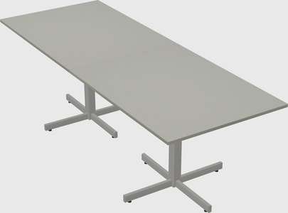 Table with metal base