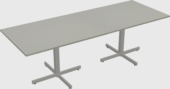 Table with metal base