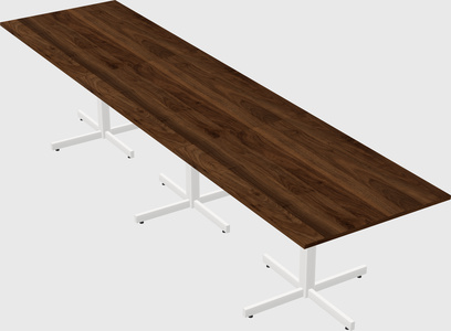 Table with metal base