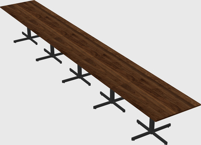 Table with metal base