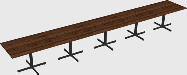 Table with metal base