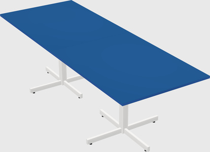 Table with metal base